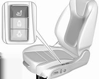 58 Fotele, elementy bezpieczeństwa Masaż Fotele tylne Podłokietnik Ogrzewanie Nacisnąć c, aby włączyć funkcję masażu pleców. Aby ją wyłączyć, nacisnąć c ponownie.