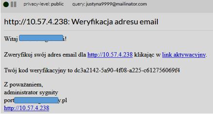 Adres emailowy użyty do utworzenia konta, które jeszcze nie zostało potwierdzone, jest już zablokowany i
