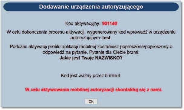 Rozdział 18 Urządzenia autoryzujące Po poprawnym sparowaniu urządzenie prezentowane jest na liście ze statusem Aktywny.