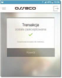 System GUARDIAN weryfikuje podpis dyspozycji złożony w aplikacji mobilnej Asseco MAA oraz przekazuje wynik do aplikacji