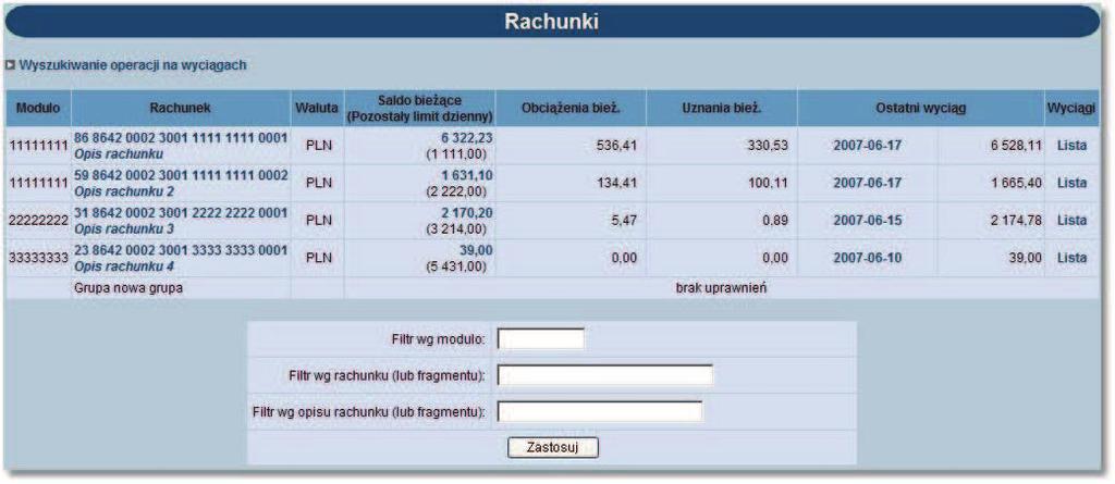 Rozdział 20 Multimodulo Rozdział 20. Multimodulo Istnieje możliwość obsługi rachunków innych klientów (jednostek podrzędnych) przez klienta def3000/ceb (jednostkę nadrzędną).