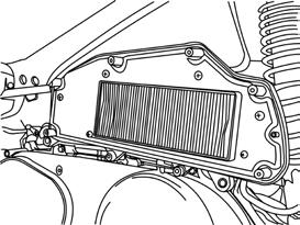 Śruba Śruba Filtr powietrza Kontrola filtra powietrza z lewej strony karteru silnika DEMONTAŻ 1.