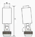 Typ dyszy 0550 0560 Średnica wylotu mm 30 36 Średnica gwintu GW 1 1 1/2
