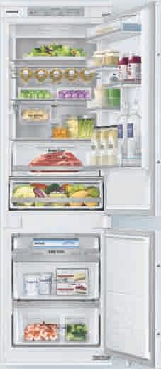 / Precise ooling tryb stabilnego utrzymania temperatury / Power Freeze / Power ool / szuflada Fresh Zone / srebrny wyświetl.