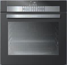 szkła + inox 4 szyby / pojemność 72 l / front z czarnego szkła + inox z funkcją mikrofali GW27000