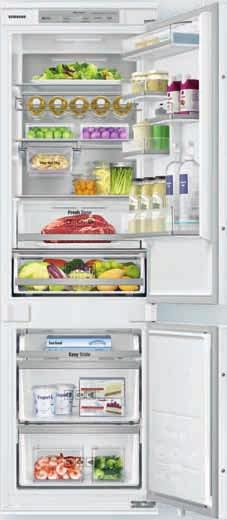 / Precise ooling tryb stabilnego utrzymania temperatury / Power Freeze / Power ool / szuflada Fresh Zone / srebrny wyświetl.