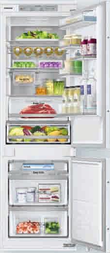 / Precise ooling tryb stabilnego utrzymania temperatury / Power Freeze / Power ool / szuflada Fresh Zone / srebrny wyświetl.