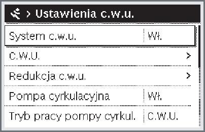 5 Menu serwisowe Suszenie jastrychu instal. Tak Suszenie jastrychu jest aktywne dla wszystkich obiegów grzewczych instalacji. Wskazówka: można wybrać pojedynczych obiegów grzewczych. Przygotowanie c.