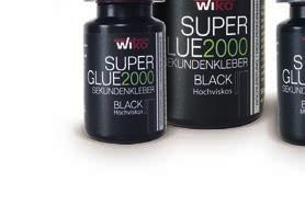 WIKO SUPER GLUE 500 BLACK jest wyjątkowo odporny na działanie wilgoci i nie przenika przez papier ani tekturę.