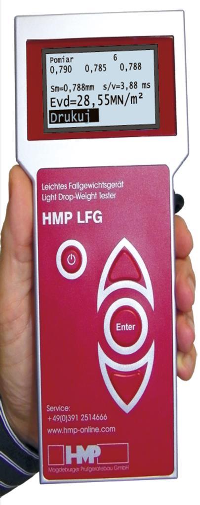 GRUNTY I KRUSZYWA SPRZĘT DO BADAŃ TERENOWYCH LEKKA PŁYTA DYNAMICZNA HMP LFG Niezawodna, inteligentna, precyzyjna Zgodna z Niemieckimi Technicznymi zasadami