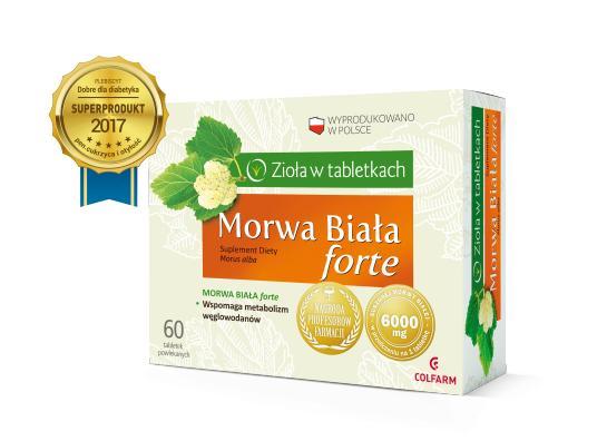 Colfarm produkt Morwa Biała forte Morwa biała (Morus alba L.), pochodząca z Azji, jest od wieków znana jako roślina o właściwościach leczniczych.