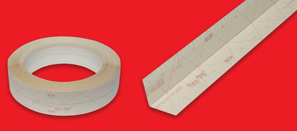 taśma FLEX 90 Podstawowe zastosowanie: do narożników wewnętrznych ZSTOSOWNIE TŚMY FLEX 90: Taśmę FLEX 90 stosuje się do łączeń płyt gipsowo-kartonowych w narożnikach wewnętrznych.