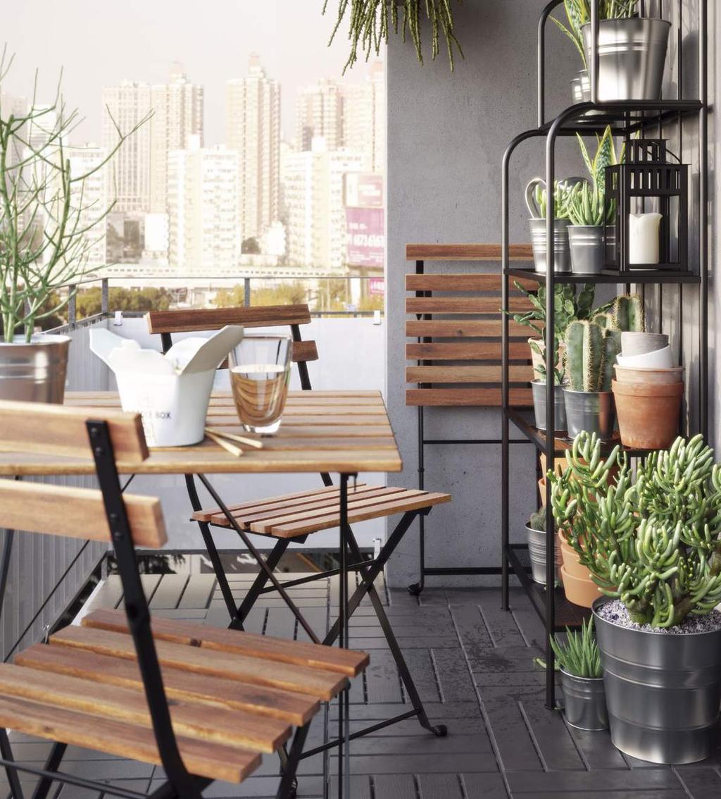 104 Inter IKEA Systems B.V.2018 TÄRNÖ krzesło, do użytku na zewnątrz, składane. Czarny/bejcowana na szarobrązowo lita akacja. 900.954.