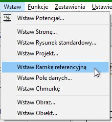 Listy rozwijalne w tym oknie zawierają wszystkie utworzone oznaczenia