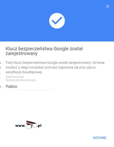 11 (Pobrane z slow7.pl) Informację o używanym kluczu znajdziemy w opcjach weryfikacji dwuetapowej.