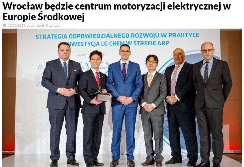 W Biskupicach pod Wrocławiem powstaje największa w Europie fabryka baterii litowych do samochodów elektrycznych