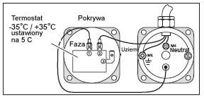 5.5.3. POŁĄCZENIA ELEKTRYCZNE Zob. ogólne informacje dotyczące połączeń elektrycznych w 4.2.1. Zbiornik jest wyposażony w grzałkę oporową przeciw zamarzaniu o mocy 800 W.