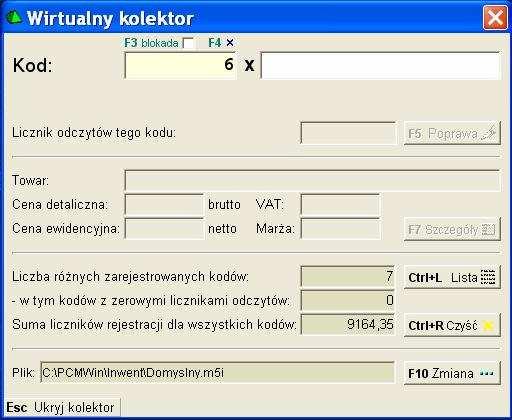 Wprowadzanie ilości odbywa się przez zeskanowaniem kodu. Wpisujemy cyfrę i klawiszem * zatwierdzamy, Ŝe chodzi nam o mnoŝnik.