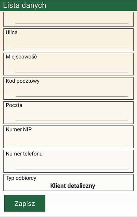 2.2.2. Dane osobowo - adresowe Lista zawiera nazwy wykonawców i odbiorców usług w leśnictwie oraz ich dane.