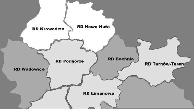 Badaie wskaźików... Źródło: obliczeia włase autorów a podstawie statystyk rejoów dystrybucyjych z roku 2007 Rys. 1.