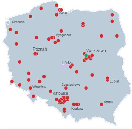 Podstawowe dane Obsługiwane lokalizacje: Siedziba główna Biura regionalne Pruszków Gdynia, Łódź,