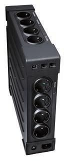 UPS Eaton Ellipse ECO 1 4 gniazda z ochroną przepięciową i podtrzymaniem bateryjnym 2 4 gniazda z ochroną przepięciową A 2 gniazda sterowane EcoControl (1200 & 1600) 3 Ochrona Tel / Internet i
