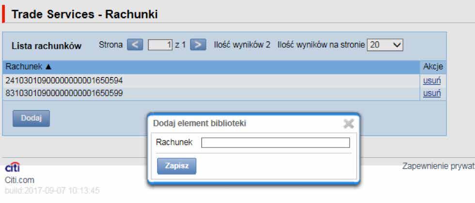 Możliwość zarządzania zawartością bibliotek (dodawanie, usuwanie, modyfikowanie) uzależniona jest od uprawnień przypisanych Użytkownikowi.