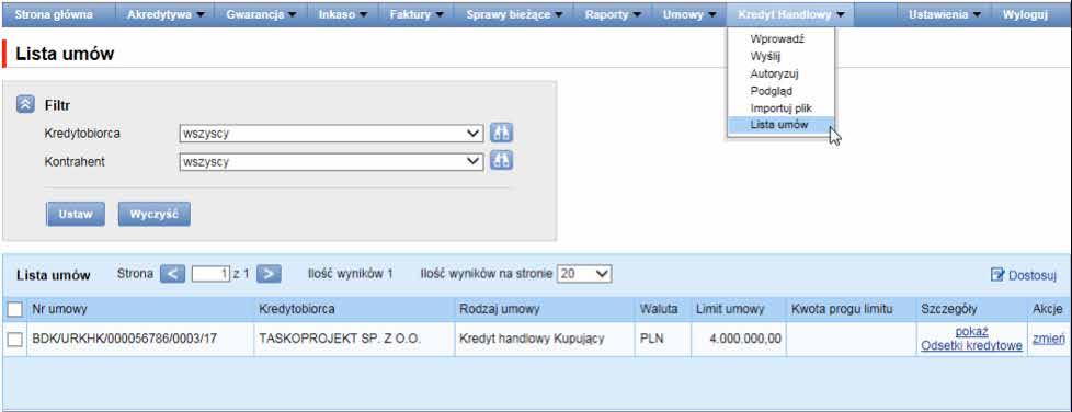 11.11. Lista alertów Formatka pozwala Użytkownikowi na przeglądanie wszystkich wygenerowanych do niego przez system alertów.