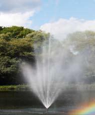 Dodatkową zaletą fontanny pływającej jest łatwość jej czyszczenia i montażu (całość urządzenia holuje się po wodzie).