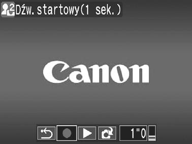 177 [Dźw.startowy]/[Dźw.przycisków]/ [Dźw.samowyzwal.]/[Dźw.migawki]: 1. Za pomocą przycisków i wybierz opcję (Nagraj). 2. Naciśnij przycisk. 3. Za pomocą przycisków i wybierz opcję (Zapisz). 4.