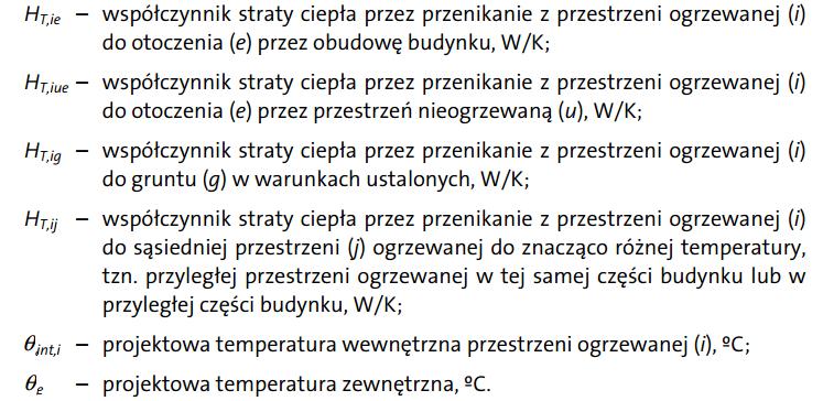 Obliczanie obciążenia cieplnego Projektowa strata ciepła przez przenikanie Norma PN-EN 12831:2006 podaje