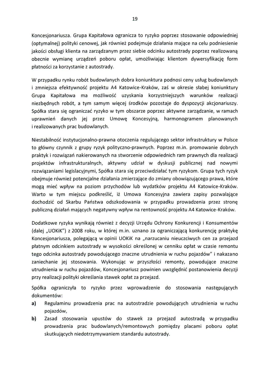 19 Koncesjonariusza.