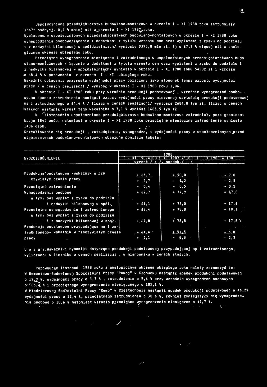 w spółdzelnach/ wynosły 9395,8 mn zł, tj o 67,7 węcej nż w analogcznym okrese ubegłego roku.