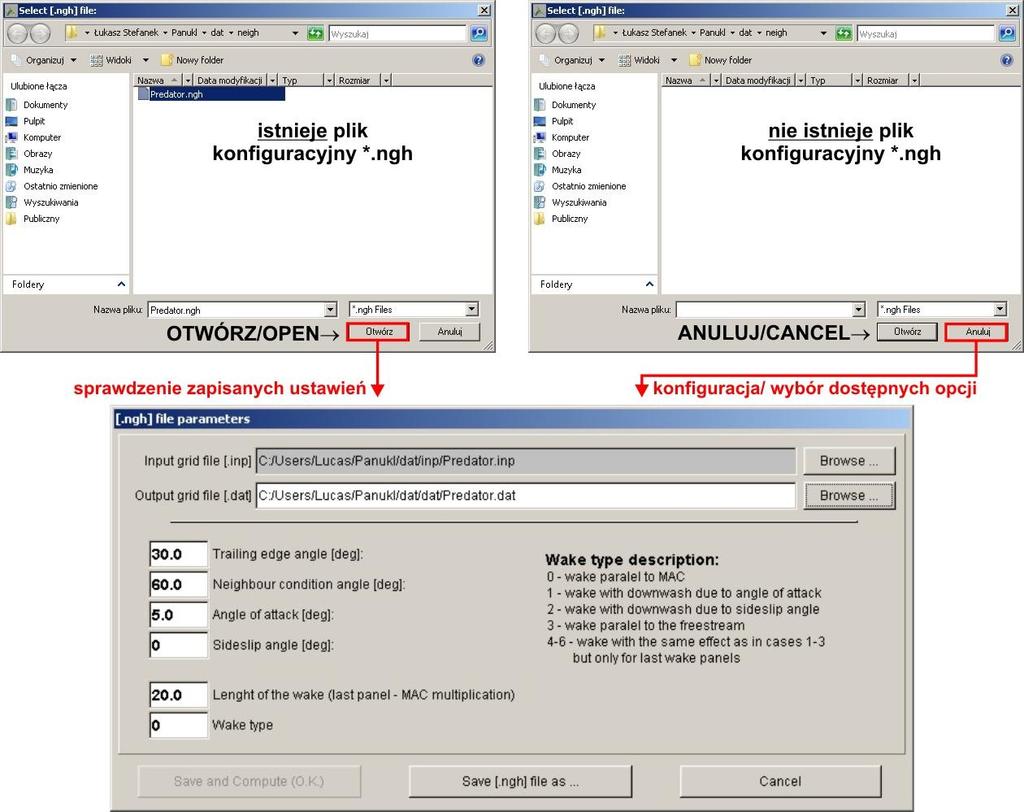 Funkcja/ Polecenie Create grid file with the neighbours Opis Polecenie uruchamia program Neigh.exe, składnik pakietu PANUKL, który dla wybranego pliku zawierającego siatkę *.