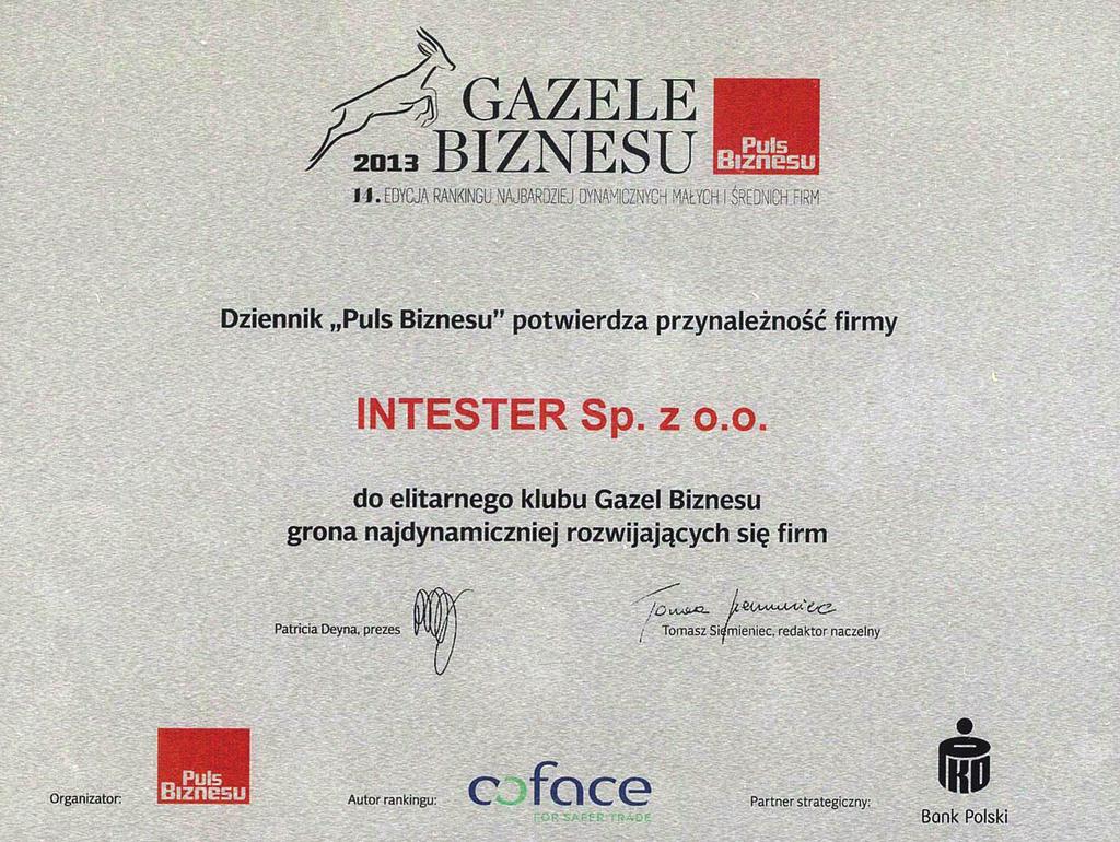 Certyfikat Partnera