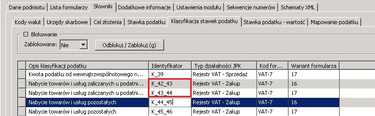 Na zakładce Mapowanie podatku należy