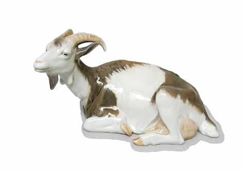 218 Figurka bawołu afrykańskiego Ćmielów, proj. H. Jędrasiak, 1958 r. edycja współczesna porcelana; dł.