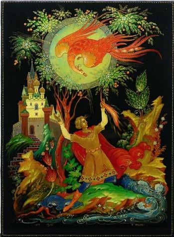 241 Plakieta z figurą Aleksandra Puszkina i scenami z baśni rosyjskich Rosja, Fedoskino, 1979 r.