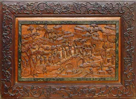 182 45,5 3 cm cena wywoławcza: 5 500 zł 256 Panneau Chiny, l. 50. XX w.