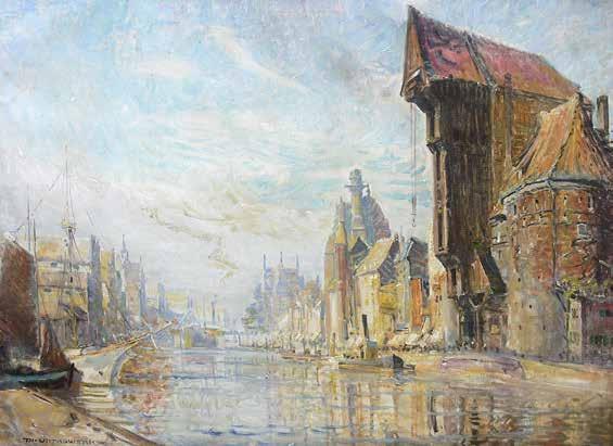 50 Henryk Baranowski (1932 Starogard Gdański 2005 Gdynia) Żuraw Gdański olej,