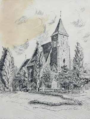 Randers 1935 Hamburg) Widok na kościół św.