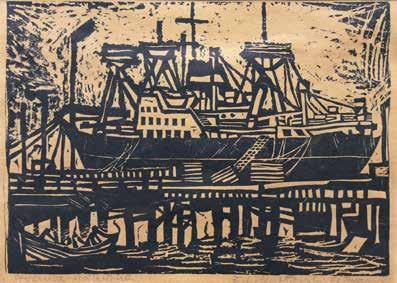 99 Łukasz Szajna (ur. 1955 r.) Dom Zdrojowy, 1989 r. litografia, papier, 41 51 cm w świetle passe-partout sygn. i dat.
