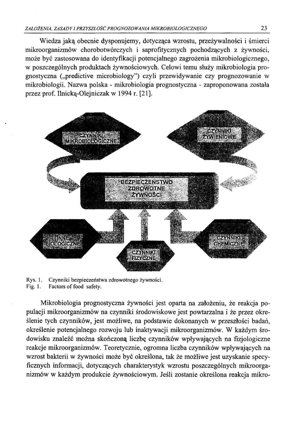 ZAŁOŻENIA, ZA SA D YI PRZYSZŁOŚĆ PROGNOZOWANIA MIKROBIOLOGICZNEGO 23 Wiedza jaką obecnie dysponujemy, dotycząca wzrostu, przeżywalności i śmierci mikroorganizmów chorobotwórczych i saprofitycznych