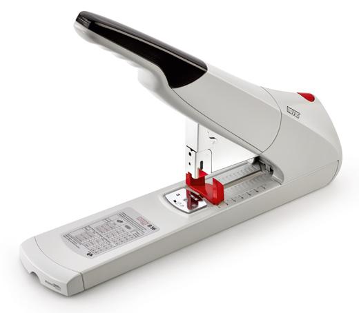 aż do 200 stron papieru Metalowy mechanizm w  wsuwania kartki: do 75 mm Szybkie przełączanie między zszywaniem zamkniętym