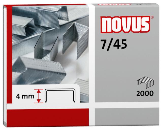 sztuk 042-0036 NOVUS 7/45 Zszywki do zszywaczy nożycowych, długość nóżki 4 mm Zszywa do 15 kartek standardowego