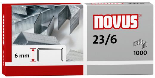 Zszywki do zszywaczy heavy-duty, długość nóżki 6 mm Zszywa do 30 kartek standardowego papieru (80g/m 2 ) 1000