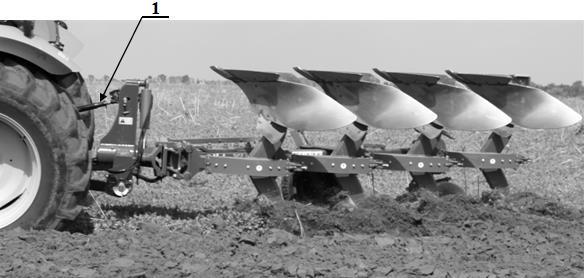 Położenie dźwigni sterowania hydrauliką zewnętrzną ciągnika: N - Neutralna(cylinder obrotu pługa zblokowany) B - Obrót pługa(niezależnie w lewo lub w prawo) A - Ruch powrotny(po zatrzymaniu w trakcie