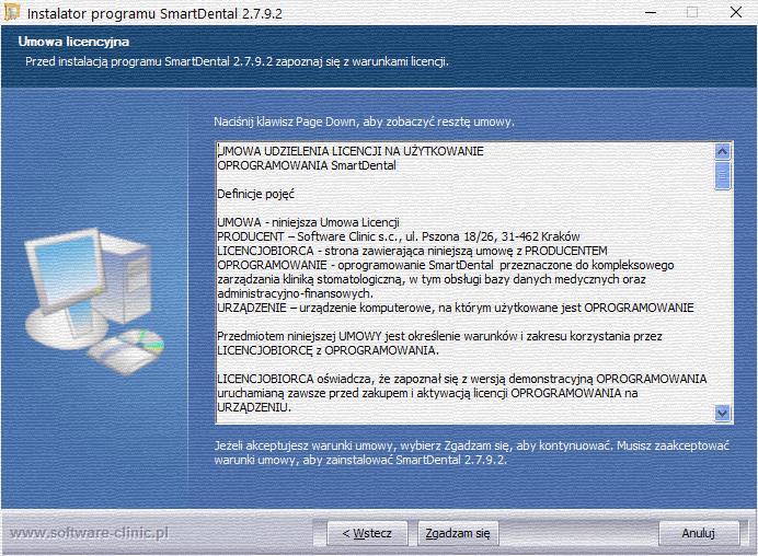 1.7.2. Dotyczy systemów bez odpowiedniego.net Framework Podczas instalacji programu wyświetli się komunikat o braku zainstalowanej odpowiedniej wersji środowiska.net Framework. Aby móc uruchomić oprogramowanie SmartDental, należy postępować zgodnie z komunikatem ze strony instalatora.