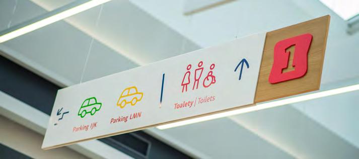 systemy oznakowania Tychy / Gemini Park Tychy Oznakowanie pasaży galerii Tychy /