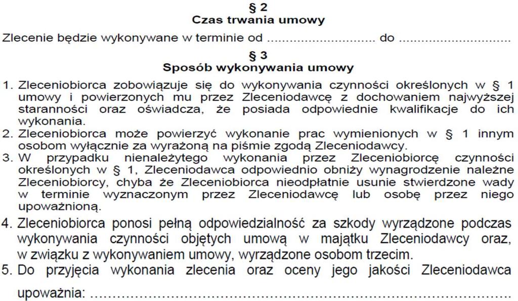 UMOWY CYWILNOPRAWNE - ZLECENIE